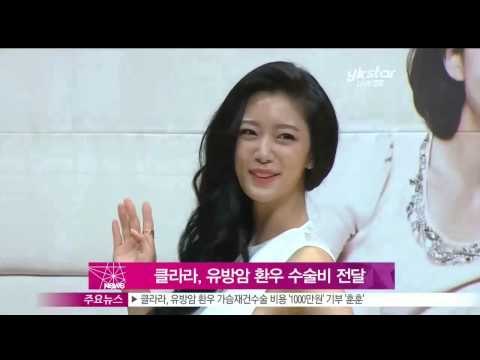 생방송 스타뉴스 - [Y-STAR] Clara was donated surgery cost in breast cancer patients. (클라라, 유방암 환우 가슴재건수술 비용 전달)