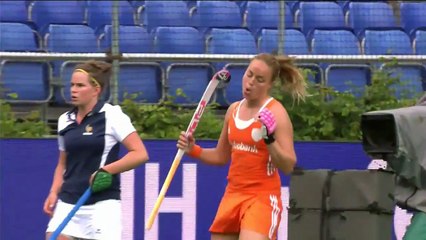 Ellen Hoog with the reverse stick over the keeper NED 3-0 FRA