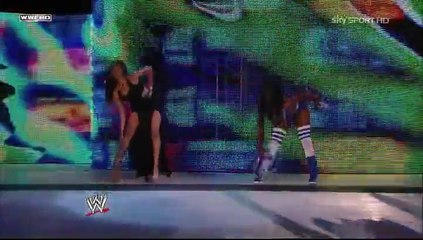 Natalya (w/ Eva Marie) vs. Naomi (w/ Cameron)