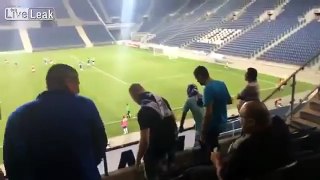 Guy farts in the middle of a soccer game, scares away fans