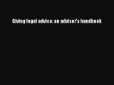 [PDF] Giving legal advice: an adviser's handbook [Download] Online