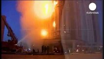 Brand new Grozny high rise goes up in flames - euronews, world news