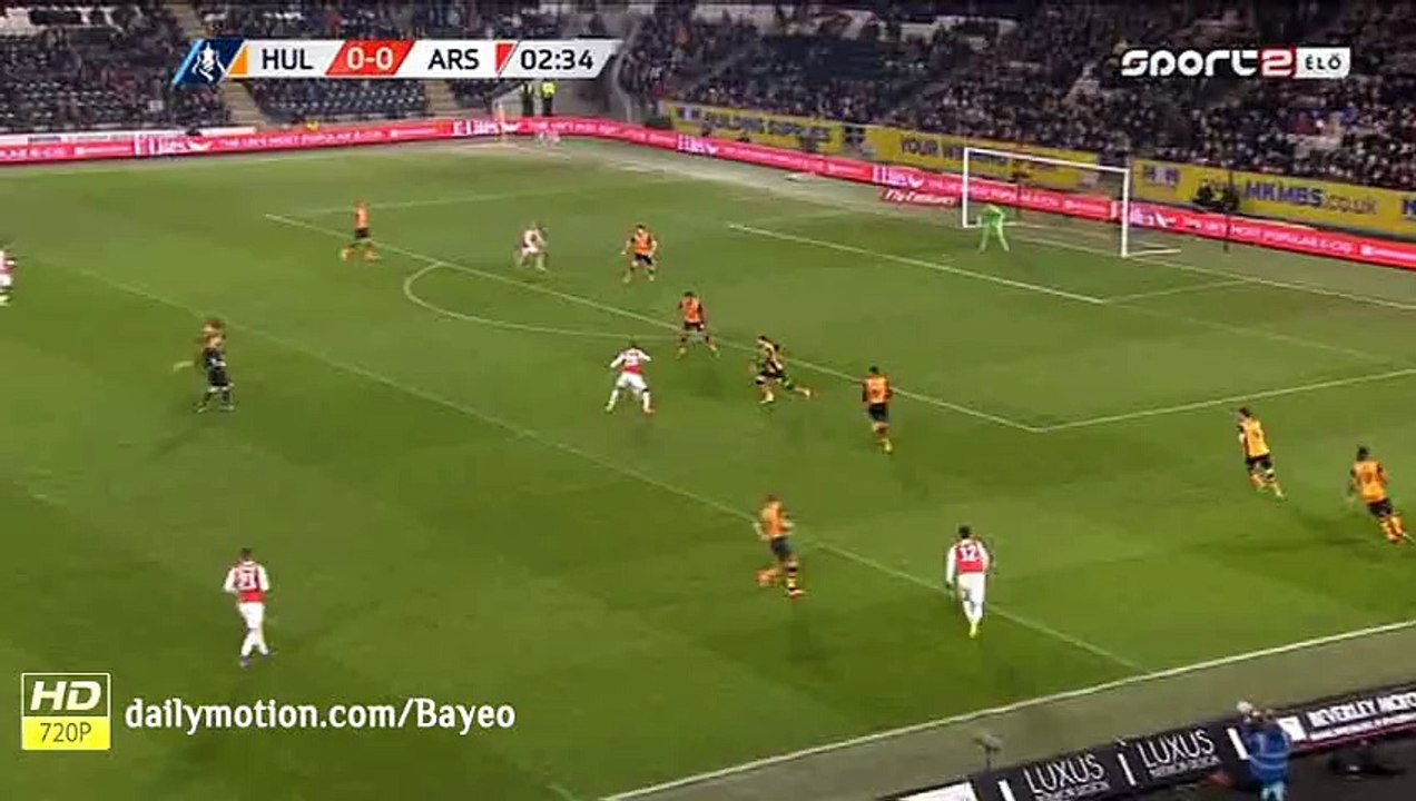 Theo Walcott Goal Annulled HD - Hull City vs Arsenal - 08-03-2016 FA Cup
