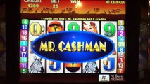 MR CASHMAN Video Slot Machine CASHMAN CHANGES REELS BONUS and a NICE WIN Las Vegas casino