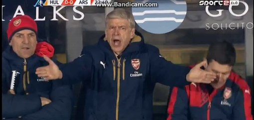 Arsen Wenger gets Angry - Hull City vs Arsenal 08-03-2016