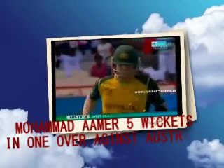 MOHAMMAD AAMER FIVE WICKETS IN Over AGAINST AUSTRALIA 2010