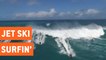 Jet Skis Ride Away From Huge Wave | North Shore Waves