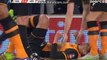 Oliver Giroud horror foul gets Yellow Card  - Hull City vs Arsenal 08-03-2016