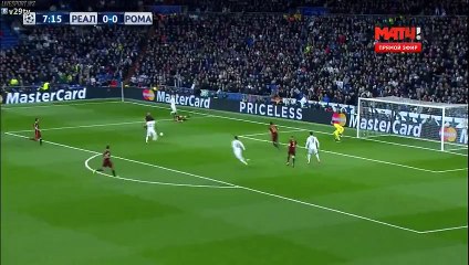 Marcelo goal Missed HD - Real Madrid 0-0 AS Roma 08.03.2016