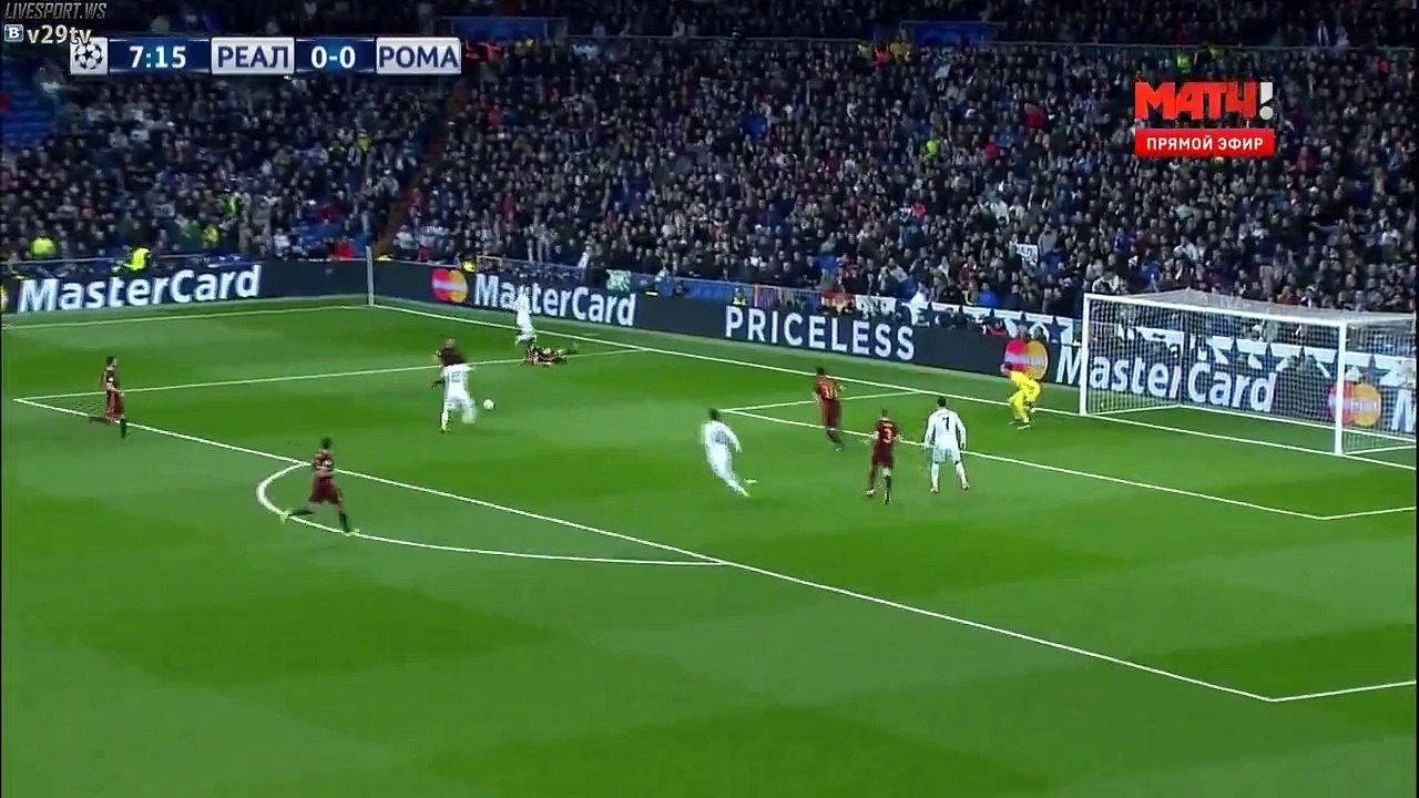 Marcelo Super Chance HD - Real Madrid 0-0 AS Roma 08.03.2016 HD