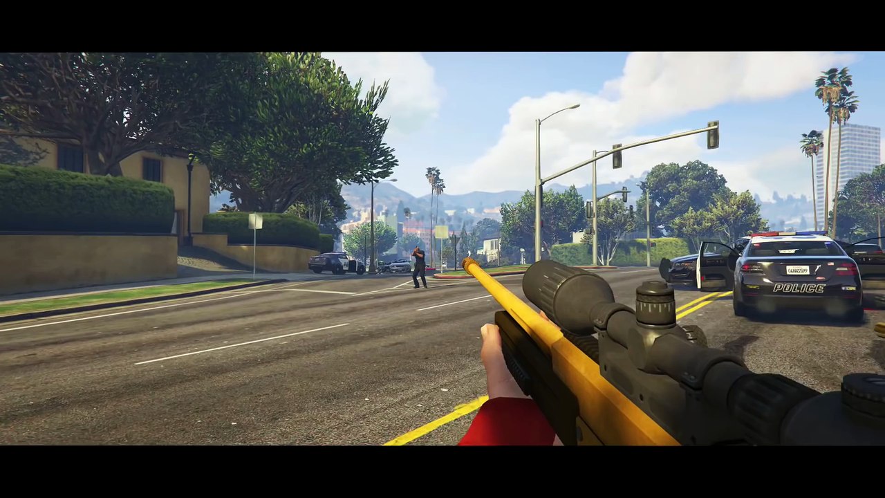 GTA 5 Next Gen Funny Moments - Sniper Montage, Treehouse, Glitches, Bank Robbery!