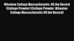 [PDF] Wheaton College Massachusetts: Off the Record (College Prowler) (College Prowler: Wheaton