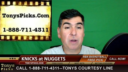 NBA Free Pick Denver Nuggets vs. New York Knicks Prediction Odds Preview 3-8-2016