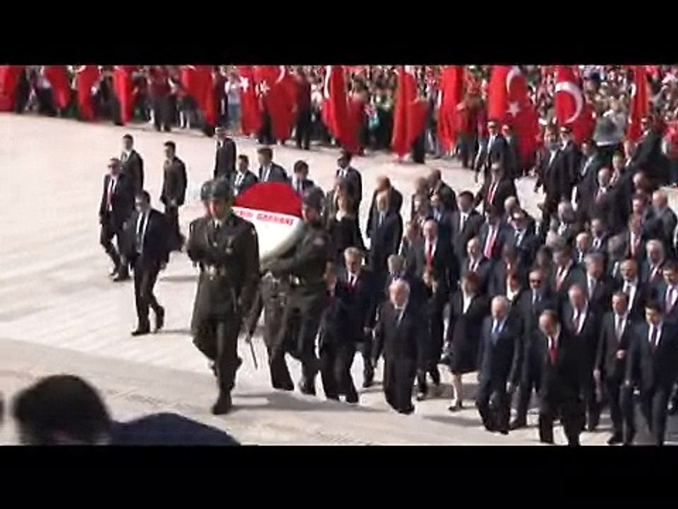 23 Nisan için ilk tören Anıtkabir'de düzenlendi