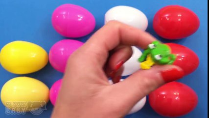 Learn Patterns and Colours with Surprise Eggs and Spiderman Spongebob My Little Pony Toys