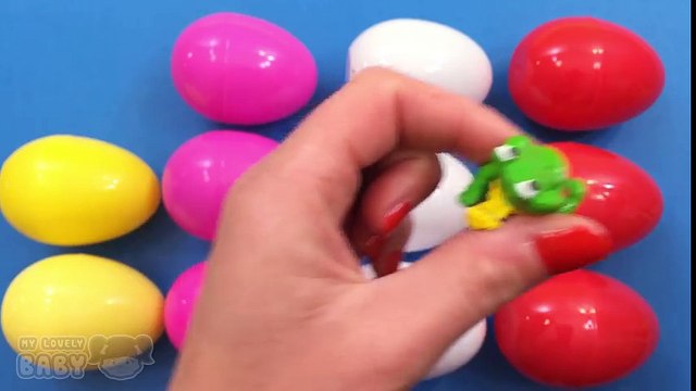 Learn Patterns and Colours with Surprise Eggs and Spiderman Spongebob My Little Pony Toys