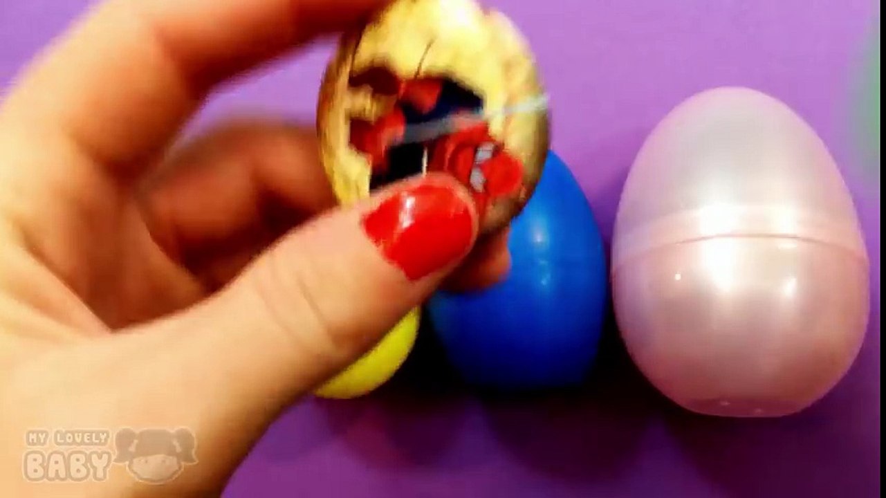 Learn Sizes with Surprise Eggs and Mickey Mouse Disney Frozen Surprise Toys - Huevos Sorpresa