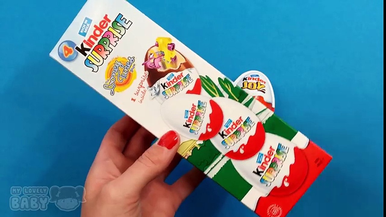 4 Kinder Surprise Eggs and 1 Kinder Joy with Toys from Spain