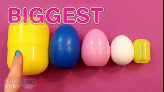 5 Surprise Eggs from Biggest to Smallest Unboxing - Spider-Man + Frozen + Hello Kitty