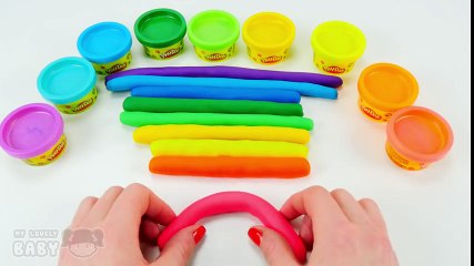 Mini Play-Doh Perfect and Beautiful Rainbow Colors How to Make Funny Rainbow