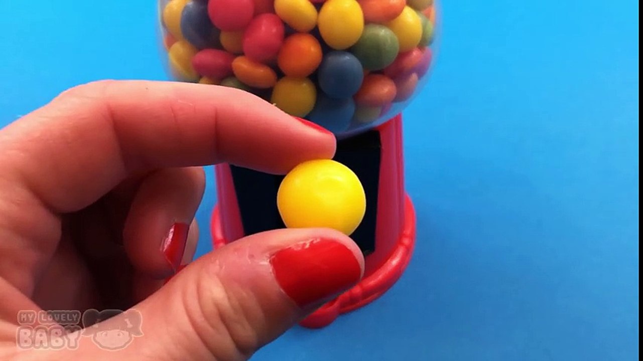 New GUMBALL ガムボールマシーン Learn Colors with Bubble Gum Machine!