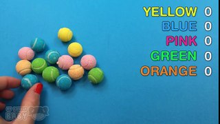 Bubble Gum Learn Colours and to Count Tennis Gum Balls Candy バブルガム