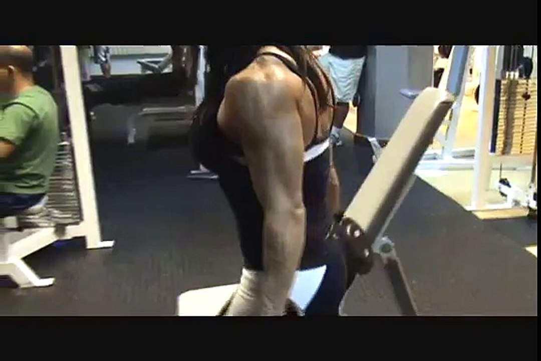 world Fitness Girl Bicep Curls with dumbbells