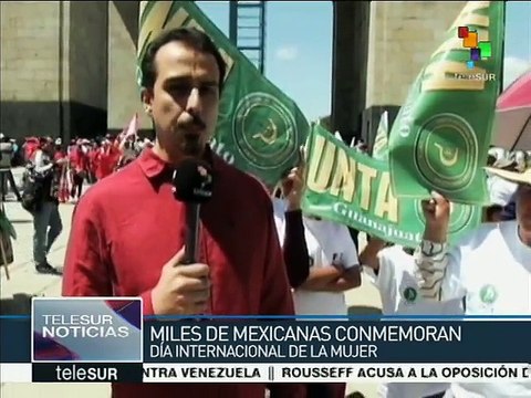 Mexicanas exigen respeto y cese de feminicidios en el Día de la Mujer