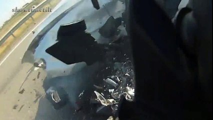 아찔한 오토바이 사고