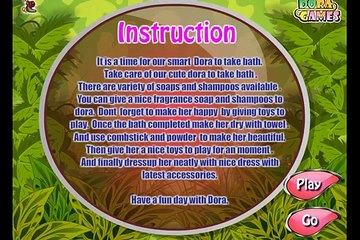 Dora The Explorer Cute Bathing Time dress up games kgwj6bNXPZg