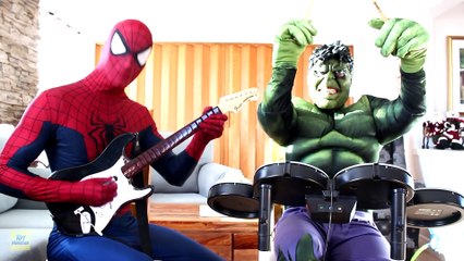 Spiderman vs Joker vs Hulk in Real Life! Spiderman & Hulk in Music Battle with Joker Superhero Movie
