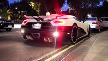 Koenigsegg Agera R start up sound and accelerations in London