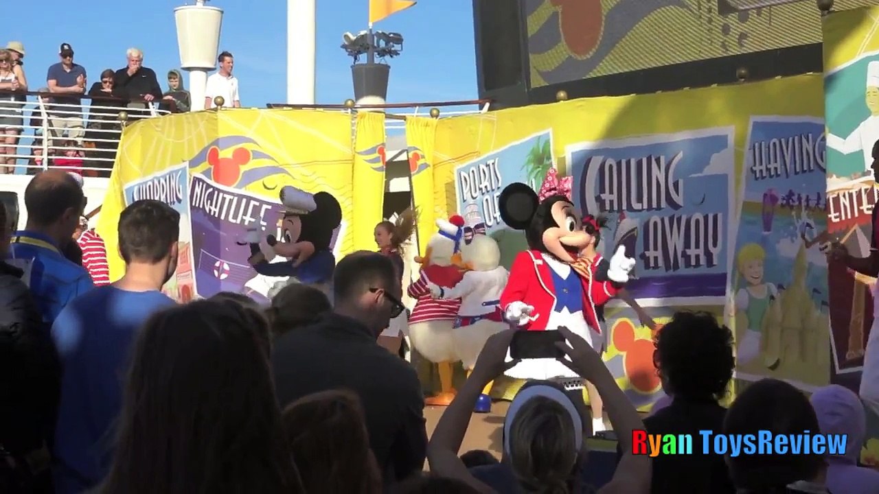 Family Fun Trip Disney Cruise Fantasy 2016 Day 1 Mickey Mouse  Disney Toys for Kids Ryan ToysReview