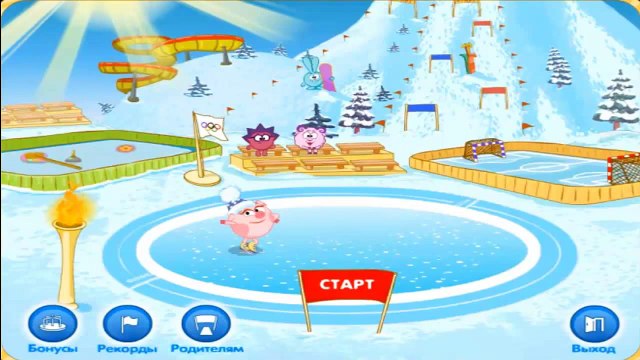 Смешарики. Зимние игры со Смешариками. Полная версия.