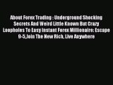 Read About Forex Trading : Underground Shocking Secrets And Weird Little Known But Crazy Loopholes