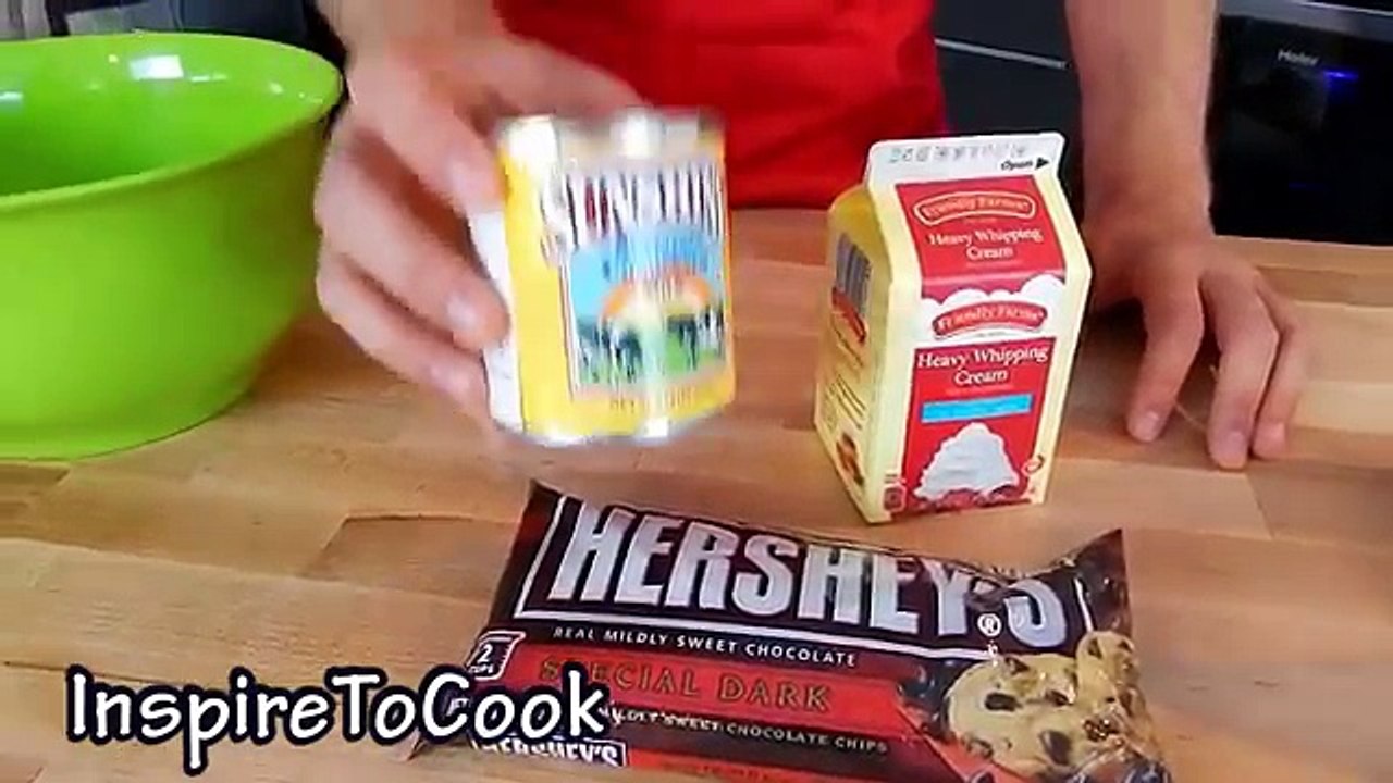 Homemade Dark Chocolate Ice Cream (How To Make - Easy Home Recipe)