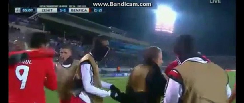 Nicolas Gaitan 1:1 | Zenit Petersburg - Benfica 09.03.2016 HD