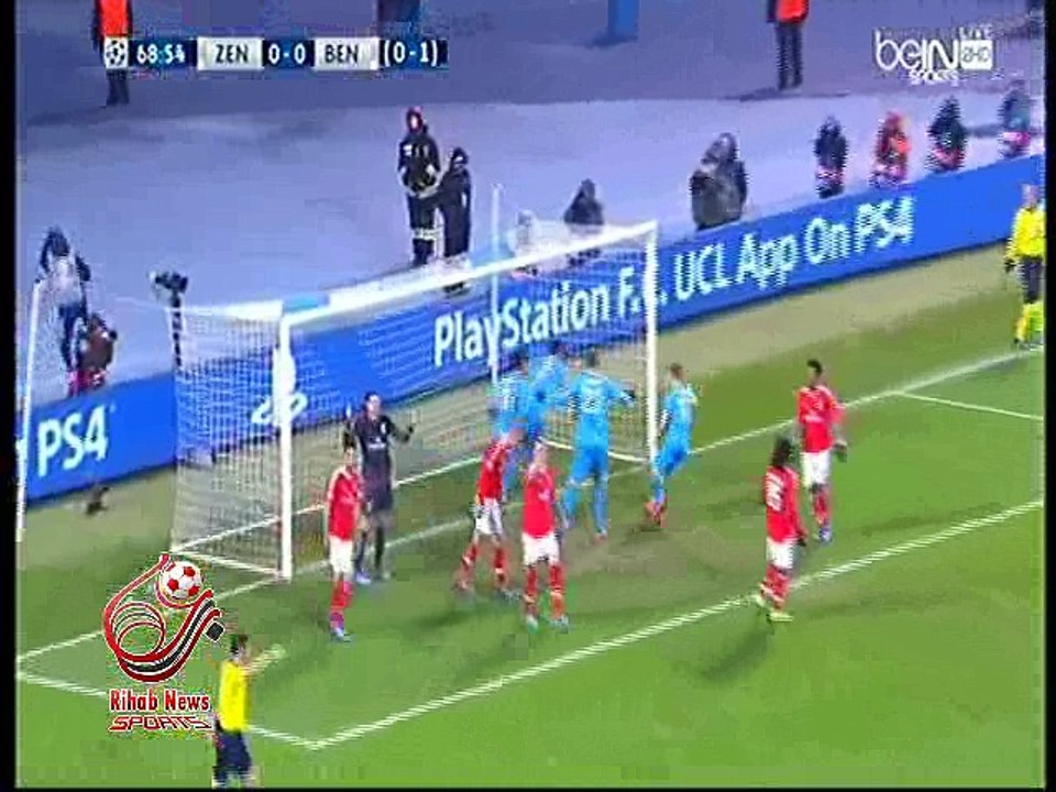 اهداف المباراة ( زينيت سان بيترسبورج 1-2 بنفيكا ) دوري أبطال أوروبا