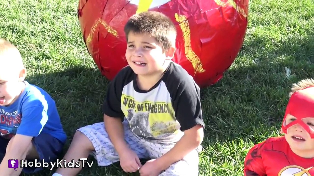 Worlds Biggest FLASH Smash Egg! Gorilla Grodd SMASHES + Fast Surprise Toys by HobbyKidsTV