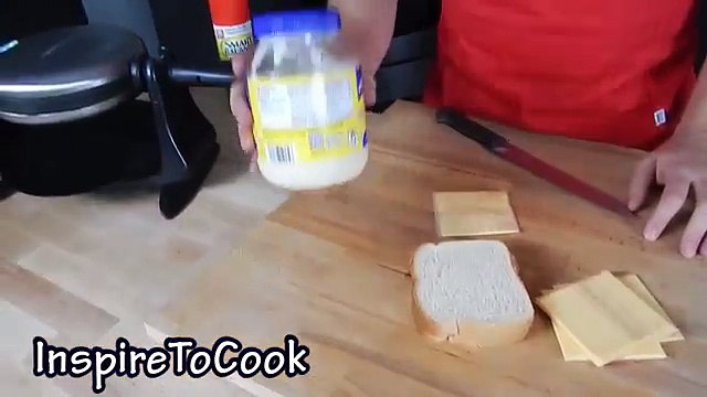 WAFFLE GRILLED CHEESE SANDWICH - How to make at home, 5 Minute Recipe - Inspire To Cook