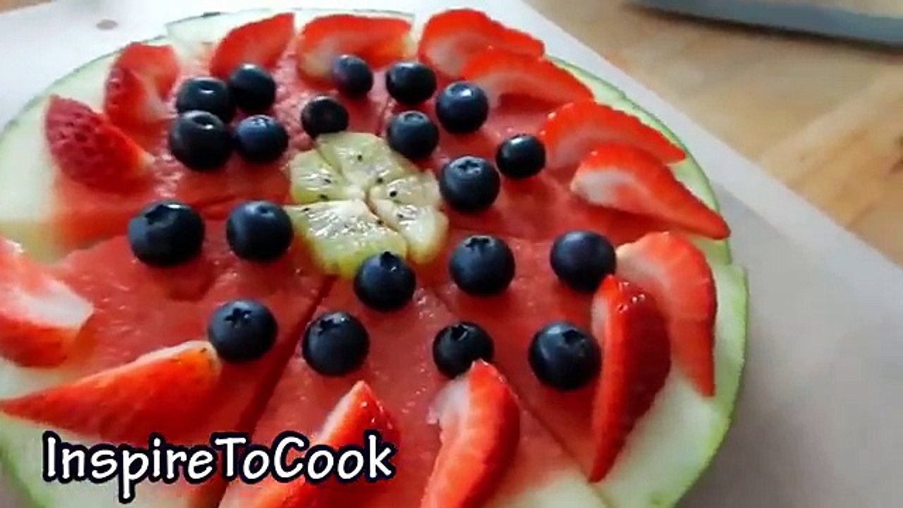 WATERMELON PIZZA (How To Make, Simple Recipe, Vegan Pizza Recipe, DIY) - Inspire To Cook