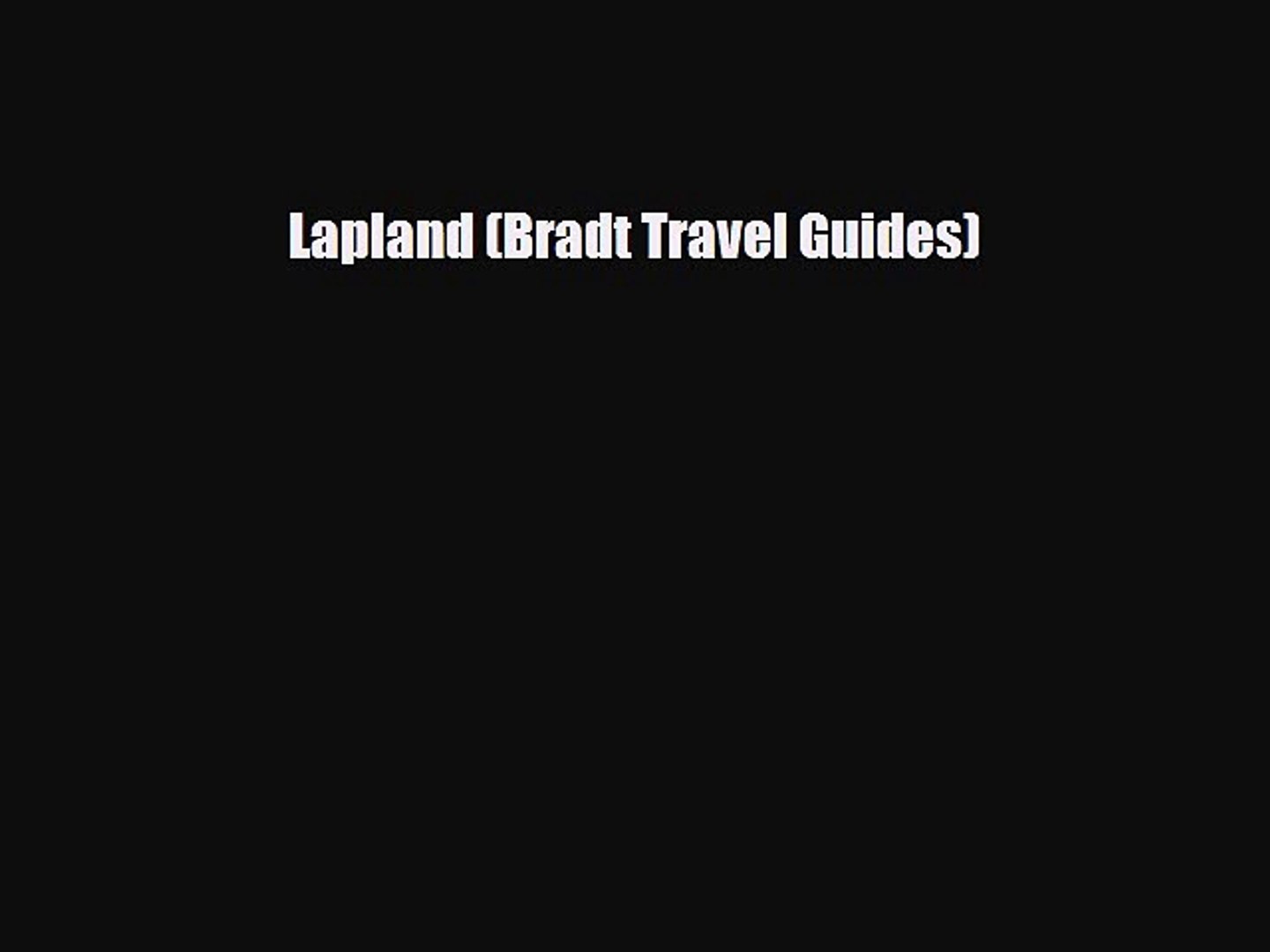 PDF Lapland (Bradt Travel Guides) Ebook