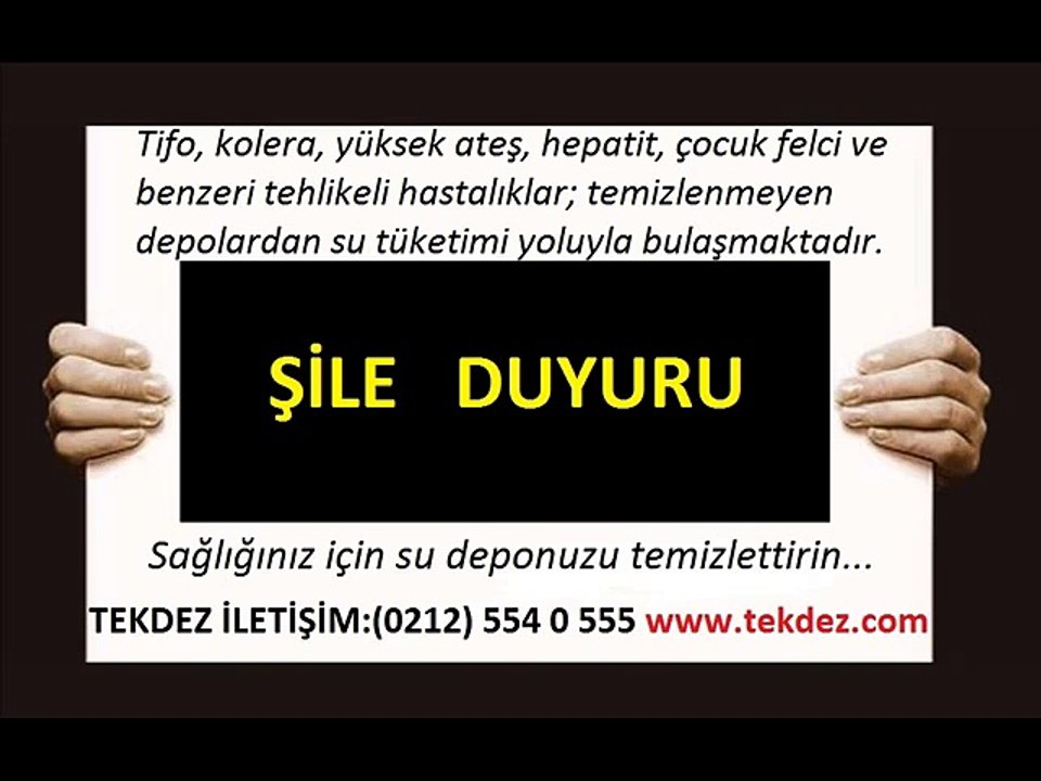 Şile su deposu temizliği TEKDEZ