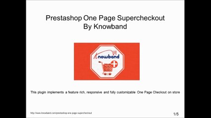 Prestashop One Page Supercheckout By Knowband