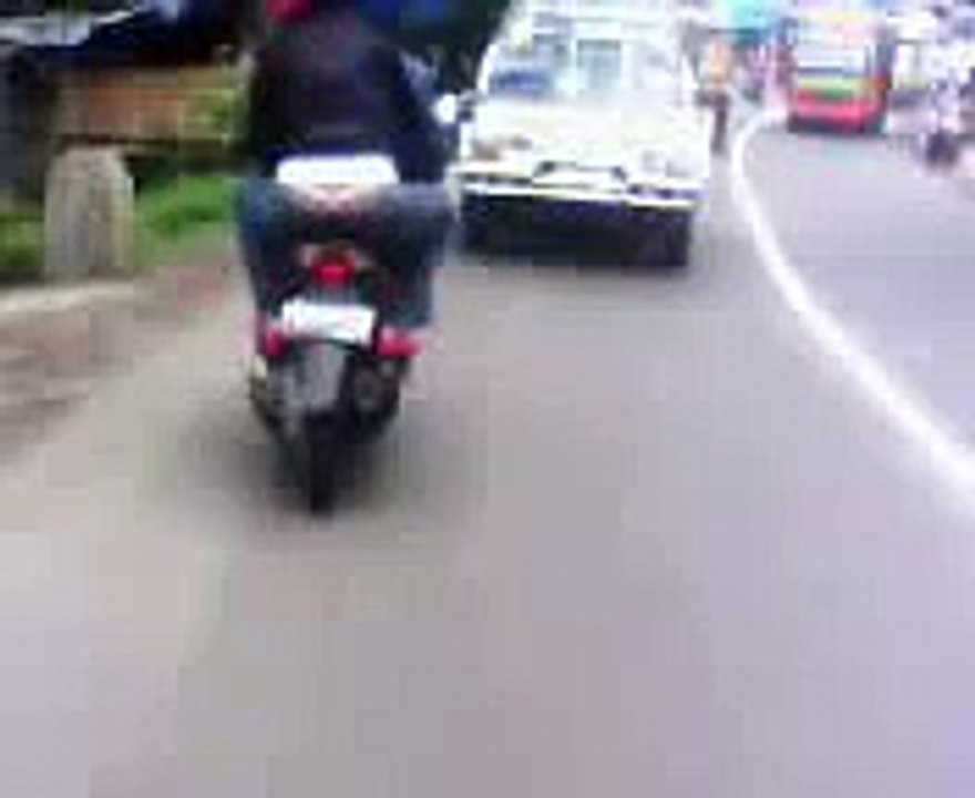 Ass visible when ride a motorcycle
