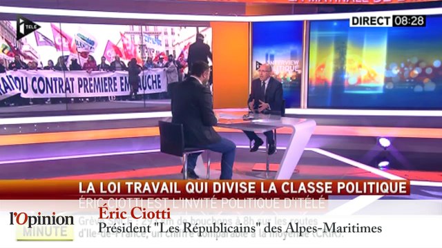 Loi Travail - Éric Ciotti (LR) : « On manipule ces jeunes avec des idées fausses »