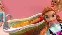 Tinti français s’amuser dans le bain – Ciel magique avec Elsa, Anna et Barbie – Partie 3