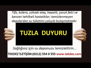 Tuzla İstanbul su deposu temizliği TEKDEZ