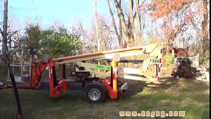 How to operate a JLG T350 man lift