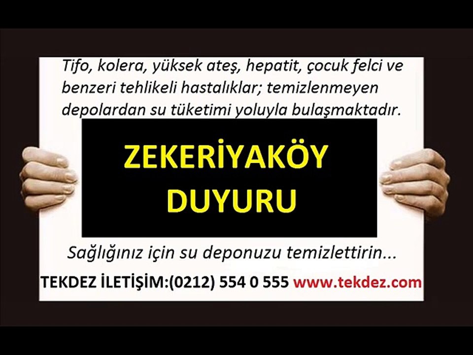 Zekeriyaköy  İstanbul su deposu temizliği TEKDEZ